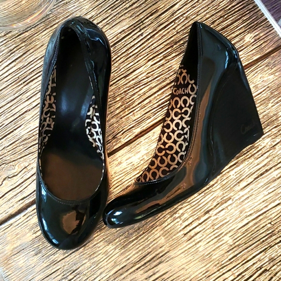 Coach Black wedges. - Picture 1 of 7